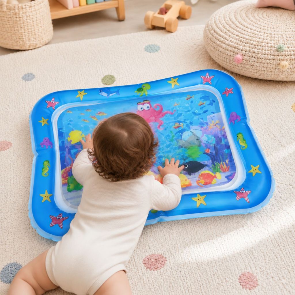 Tapete Infantil Interativo Bebê Inflável Água Atividades Sensorial Almofada Criança Sensorial · foto 2