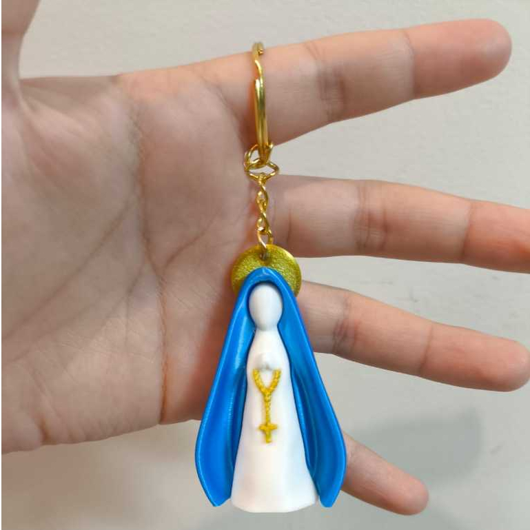 Chaveiro Nossa Senhora Aparecida | Lembrancinha Religiosa | Presente Católico | 1 ou 3 Peças