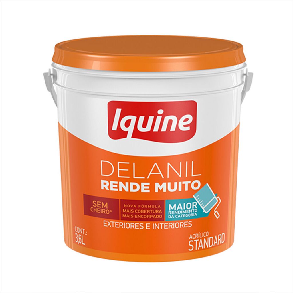 Tinta Acrílica Branca Rende Muito Tinta Acrílica Branco Neve 3,6L Tinta Fosco Aveludado Iquine