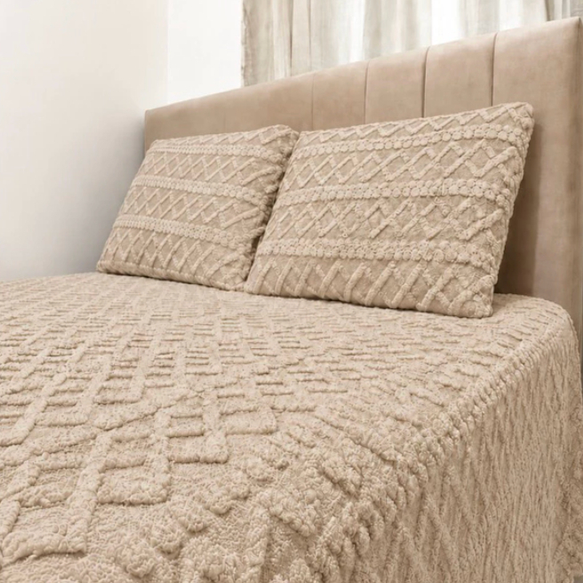 Cobertor manta Casal Aconchego 3 pçs Queen 2,40 x 2,70 Acompanha porta travesseiros