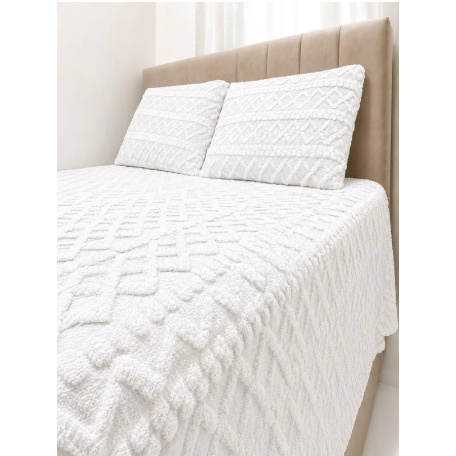 Cobertor manta Casal Aconchego 3 pçs Queen 2,40 x 2,70 Acompanha porta travesseiros — imagem 2 de 2