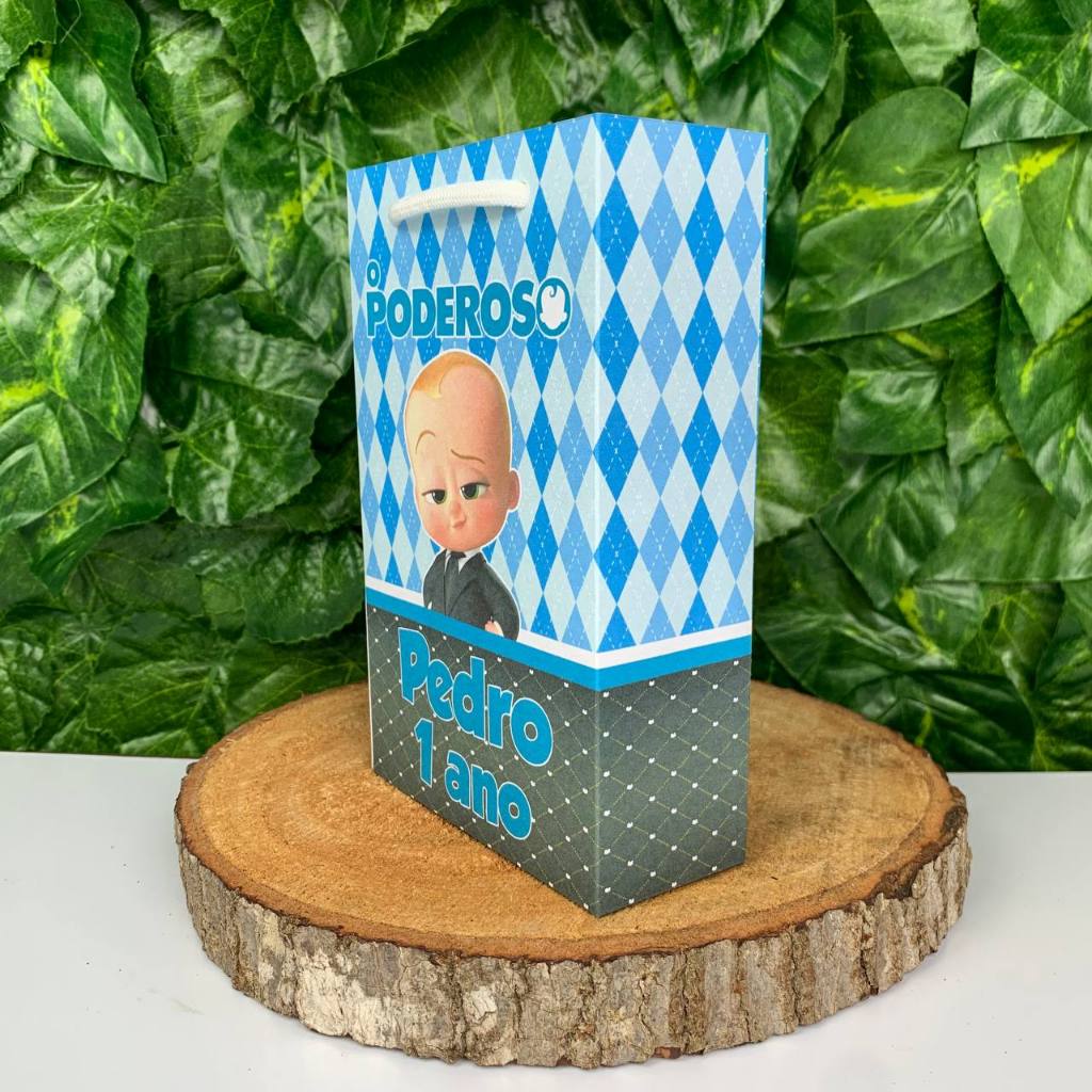 Sacolinha Personalizada O Poderoso Chefinho Lembrancinha para Festa Infantil