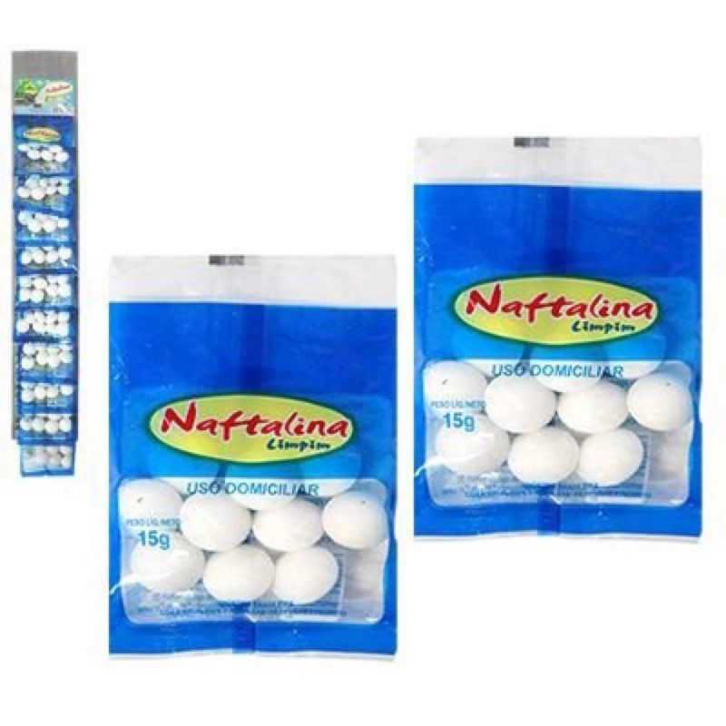 Kit 2 Pacotes de Naftalina Espanta Baratas