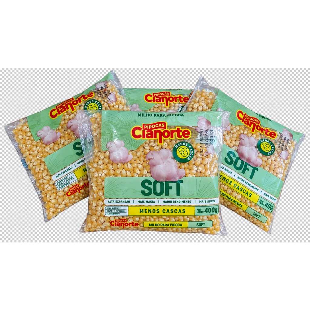 Milho para Pipoca Butterfly Branca - Pipocas Leves e Deliciosas 400g