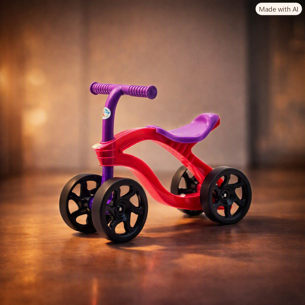 Bicicleta Equilíbrio Infantil 4 Rodas Rosa Balance Bicicleta De Equilíbrio Infantil Futurista