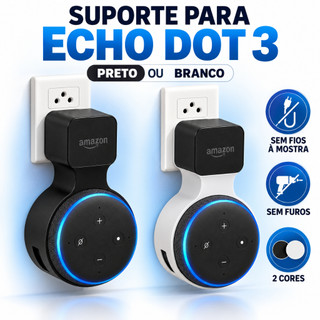 Suporte Alexa Echo Dot 3 Geração Parede Base Fixador Smart Organizador