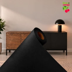 Papel Adesivo Preto Fosco Lavável 5 METROS x 45CM Adesivo Geladeiras Eletrodoméstico Moveis Parede