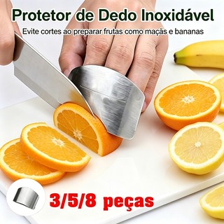 Protetor de Dedo em Aço Inox para Cozinha – Equipamento de Segurança Essencial ao Picar e Cortar Alimentos