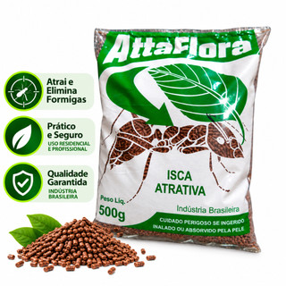 Isca de Formiga Cortadeira Atta Flora - Solo Fértil - 500g Proteção Para Jardins e Hortas
