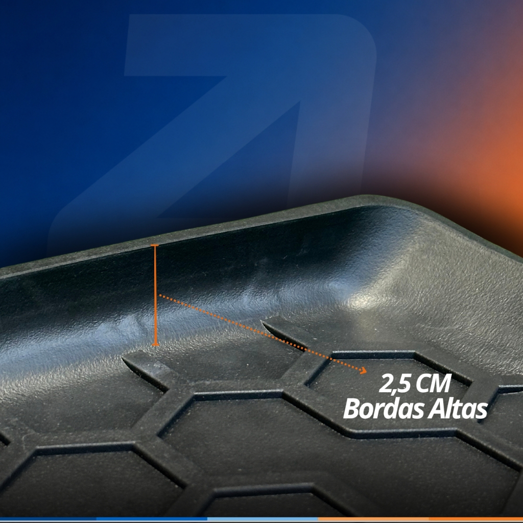Tapete Bandeja Sonic Grid Sob Medida Tapete Bandeja Sonic 2027 Bordas Elevadas 3D Impermeável — imagem 2 de 2