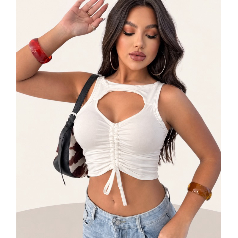 CROPPED SUPLEX DECOTE COM BOJO FEMININO TOP