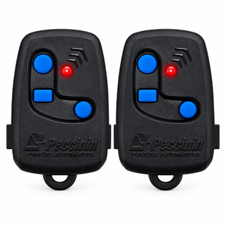 Kit 2 Controle remoto para Portão Automático Peccinin Nice Frequência 433,92 TX 3C Preto