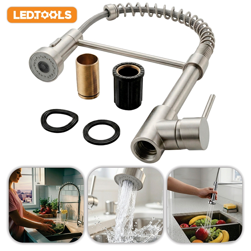 Torneira Cozinha Monocomando Slim Misturador Aço Inox Gourmet Bancada