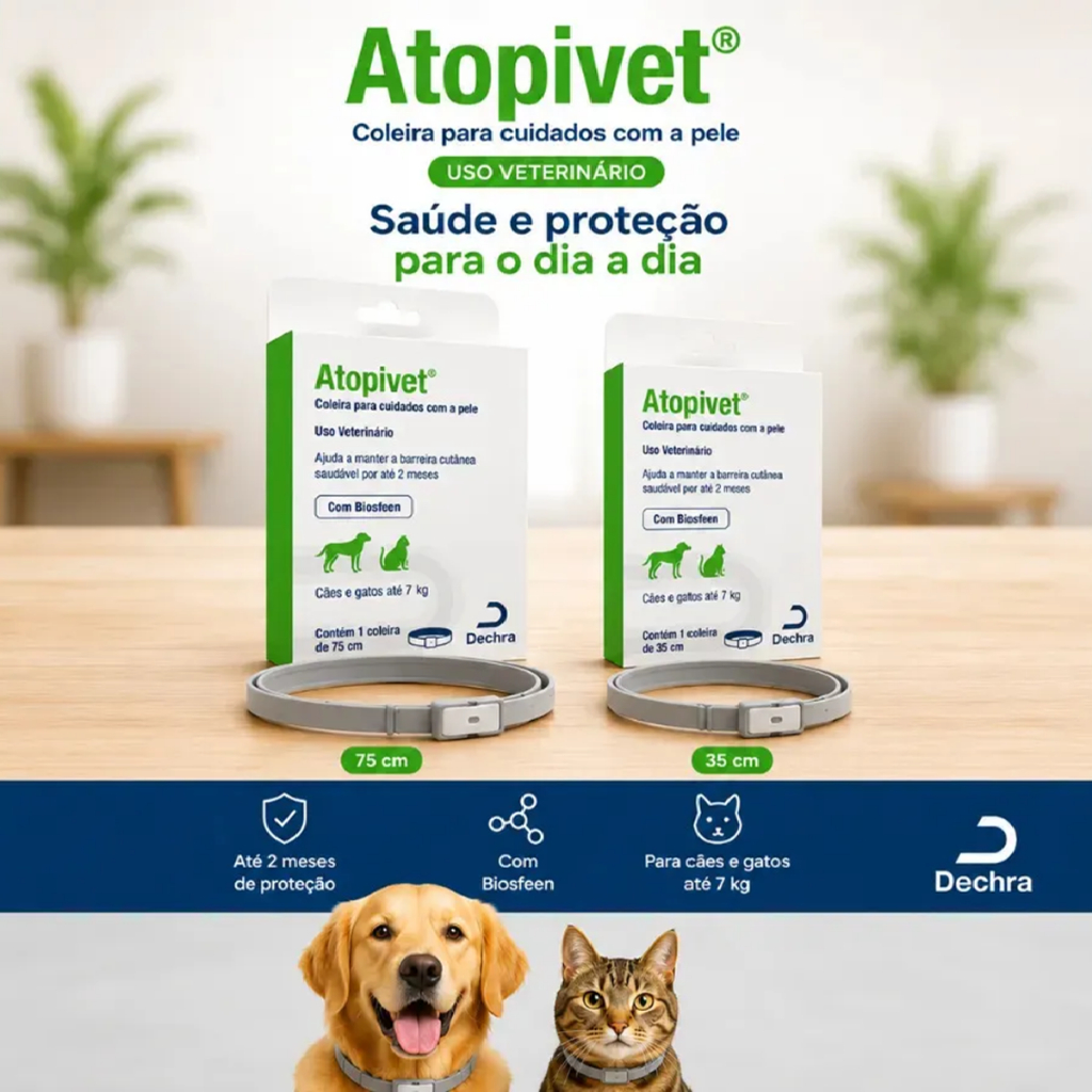 Atopivet Coleira Cães E Gatos 35cm ou 75cm - Dechra