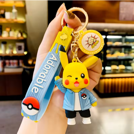 Chaveiro Pokémon Anime figura de Ação Pingente Presente de aniversário Colecionavel