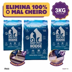 Pó Higiênico 1kg Marine Antiodor Seca Xixi Cães e Gatos EasyPet Limpeza Fácil com Ação Bactericida 1,2,3 ou 4 unidades