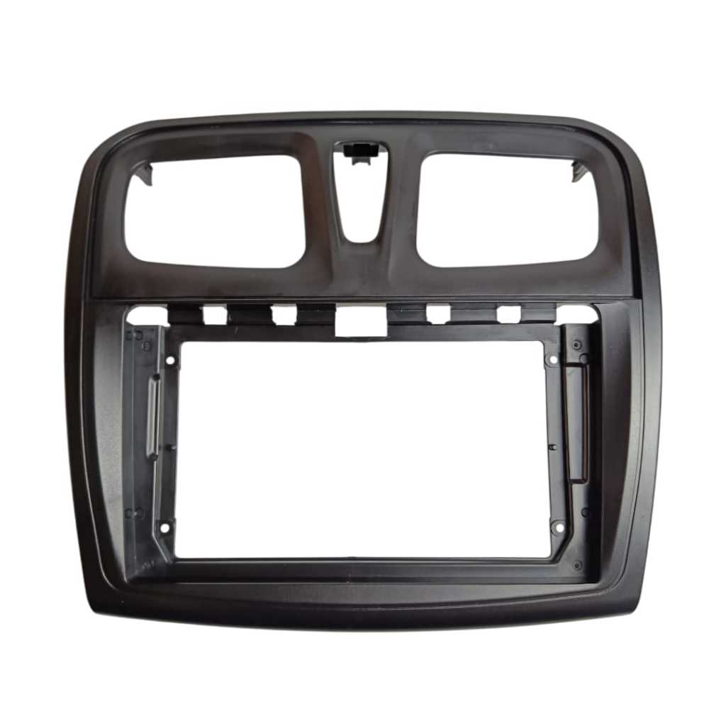 Moldura 9 Polegadas Renault Sandero Logan 2015 A 2024 2Din Preto Painel Multimídia
