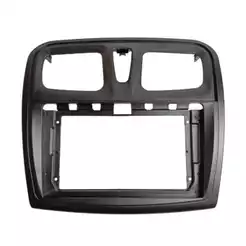 Moldura 9 Polegadas Renault Sandero Logan 2015 A 2024 2Din Preto Painel Multimídia