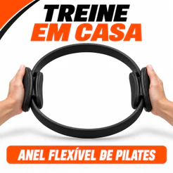 Anel De Pilates Flexível Fisioterapia Arco Fortalecedor Yoga Preto
