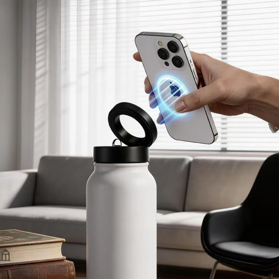 Garrafa Térmica com Suporte Magnético para Celular Garrafa Esportiva Reforçada e Portátil
