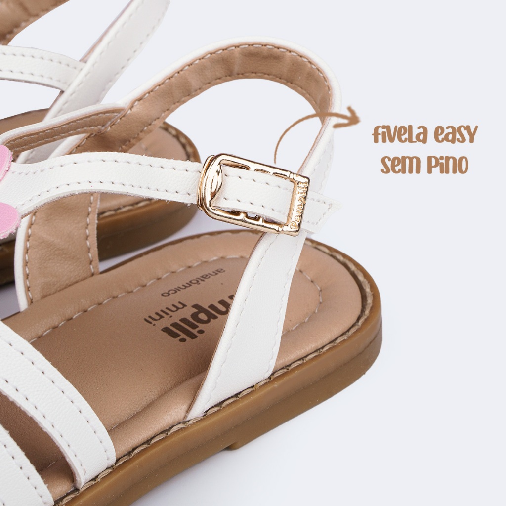 Sandália Infantil Barefoot Mini Maitê Borboleta Pampili — imagem 2 de 2
