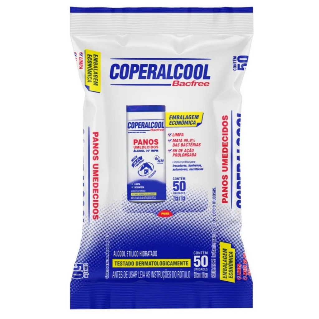 Panos umedecidos Coperalcool Bacfree Opção a escolha