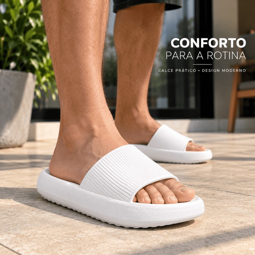 Chinelo Nuvem Feminino Masculino Slide Anatômico Macio Confortável Leve Flexível Antiderrapante