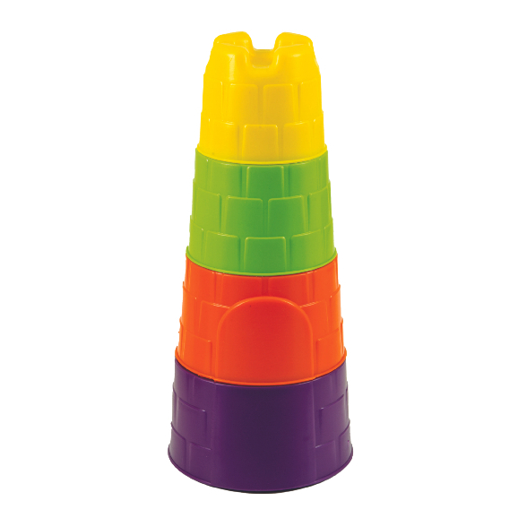 Torre Educativa Brinquedo de Empilhar Grande 23cm Didático Criança 1 ano - Desenvolvimento Imaginação | QUEEN SHOP · foto 2