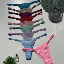 Kit 5 Tangas Calcinha Renda Fio Duplo Regulagem Levanta Bumbum Não Marca Tanga Sensual Moda Intima Feminina