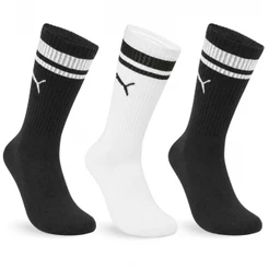 Kit 3 Pares Meias Puma Cano Alto Longo 25cm Algodão Masculina Feminina Academia Esportiva Original