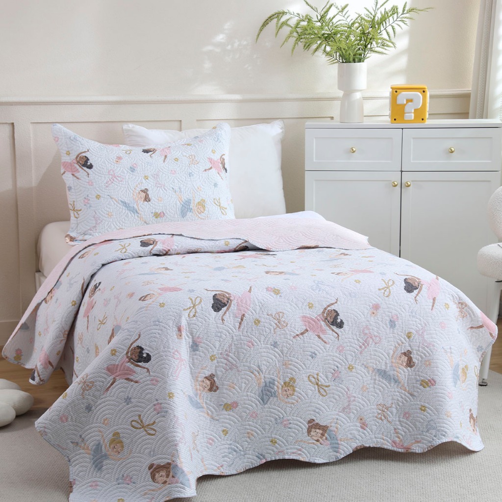 Kit Cobre Leito Colcha Solteiro Infantil 2 Peças Boutis Temática Dupla Face