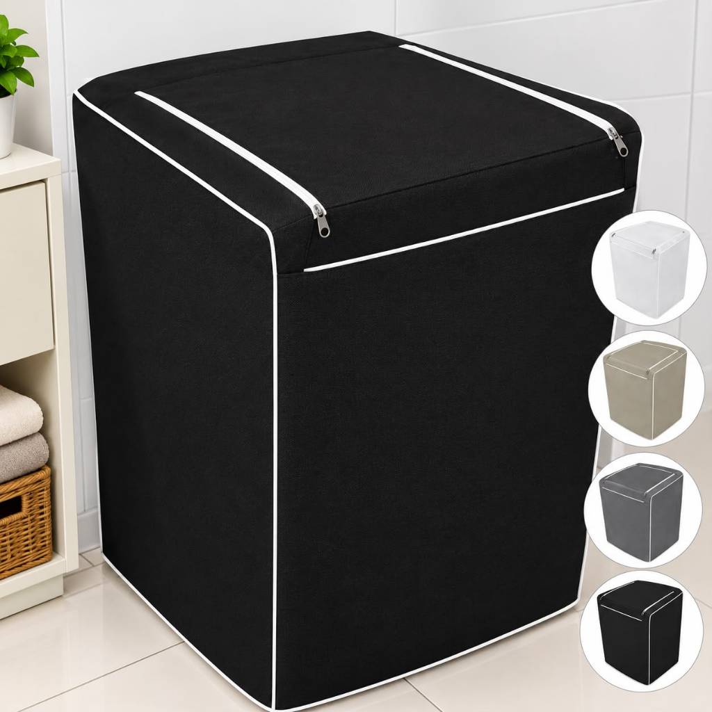Capa para Máquina de Lavar Impermeável Com Zíper forrada nas Marcas Electrolux Brastemp Consul Colormaq 12kg a 15kg