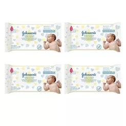 Kit com 4 Lenços Umedecidos Johnson's Baby Recém-Nascido Sem Fragrância com 48 unidades cada