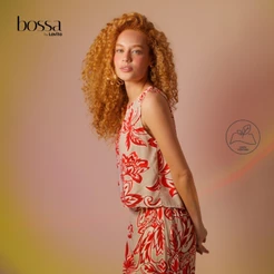 Lovito Bossa I Regata Feminina em Viscose Estampa Folhagens Com Abertura Nas Costas TKB1218BRL1248