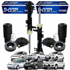 Par Amortecedor Kit Batente Coifa Dianteiro Ford Fiesta Zetec Rocam