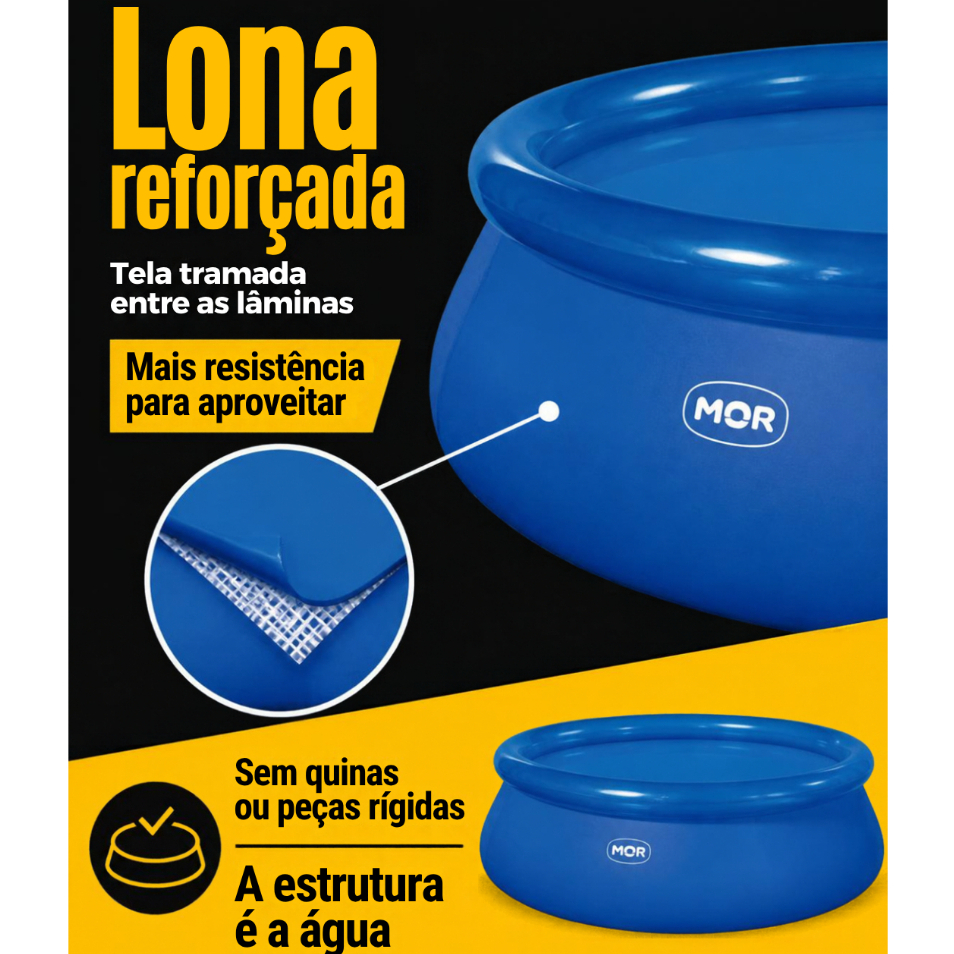 Piscina Inflável Redonda 3400 Litros Fun - Mor Infantil Adulto Grande