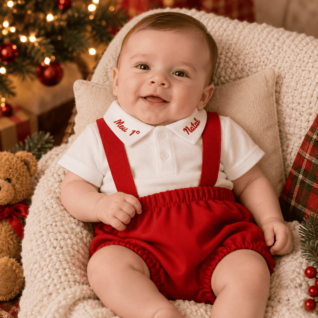 Roupa de Natal bebê meu primeiro Natal