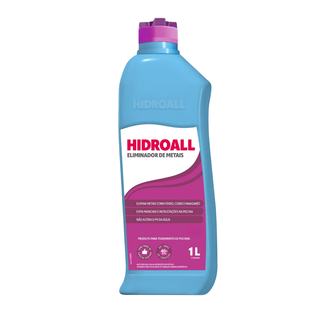 Eliminador de Metais Hidroall 1 Litro Para Piscinas — imagem 2 de 2