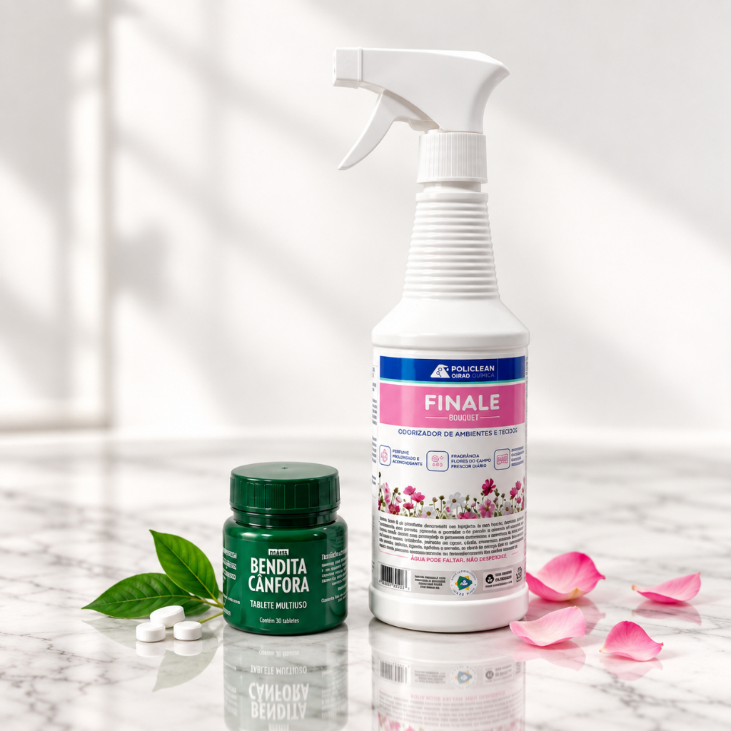 Kit Casa Cheirosa Finale Bouquet 500 ml + Bendita Cânfora Antimofo Antibolor Pote c/ 30 Pastilhas