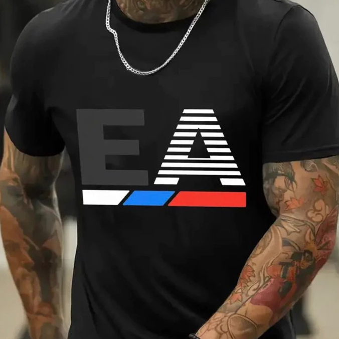 Camisa Camiseta Estampa E A Lançamento Premium Confortável Estilosa Perfeita Festas e Baladas 100% Algodão