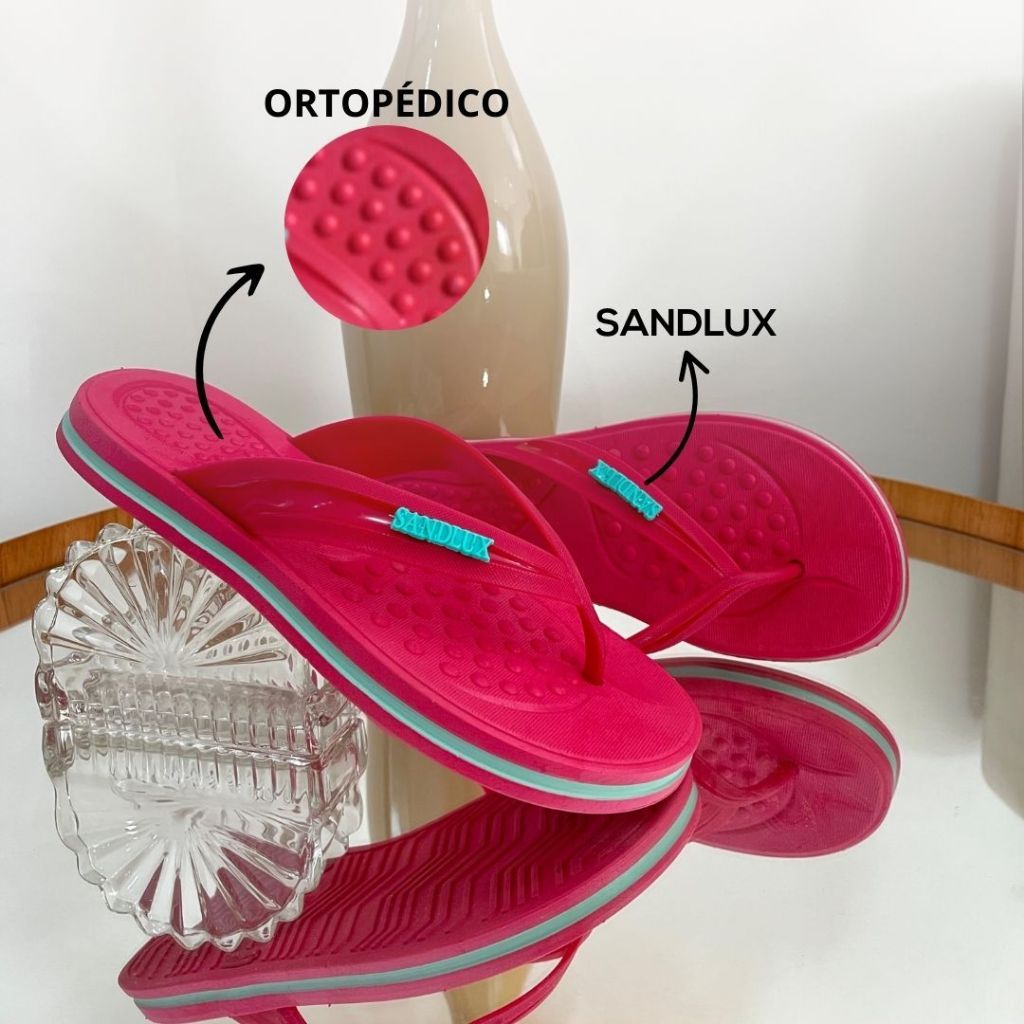 Chinelo Rasteirinha Ortopédico Feminino Anatômico Antiderrapante dia a dia