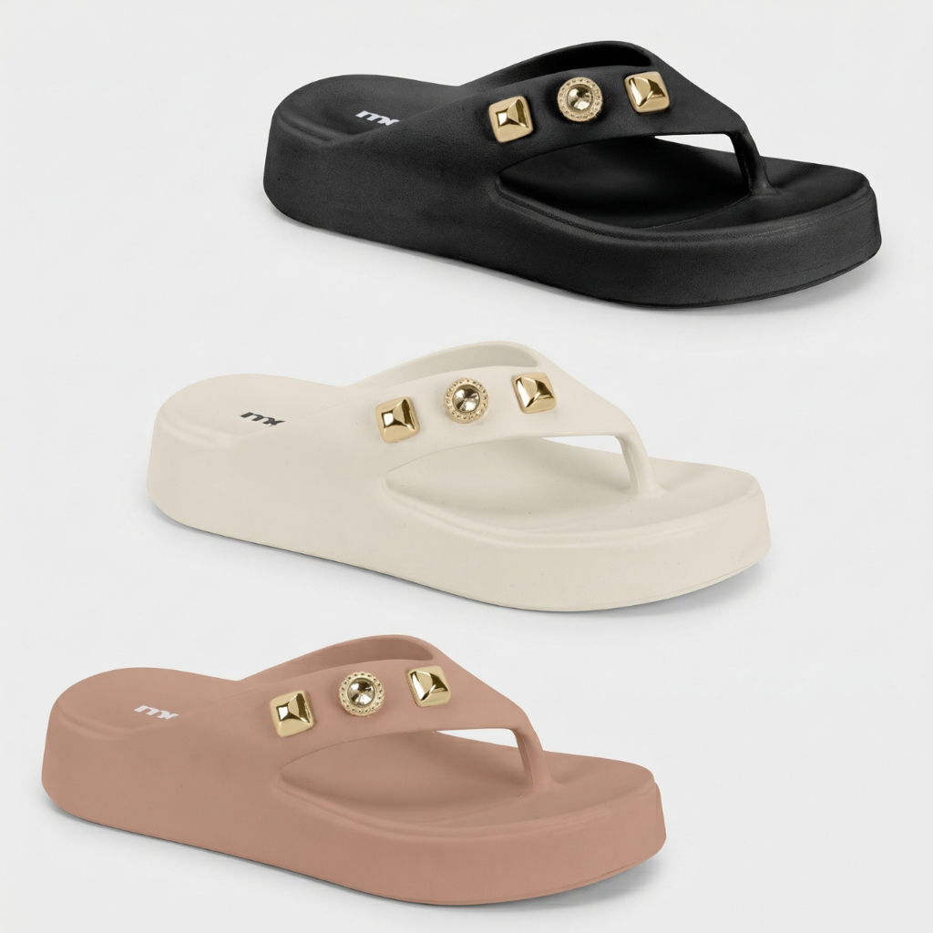 Chinelo Slide Feminino Moleca Plataforma Taxas Original