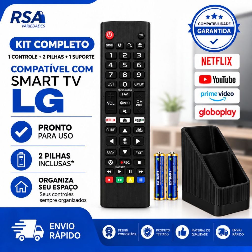 Controle Remoto LG Smart TV Universal LG Controle Televisao LG Universal Smart TV LG Universal
