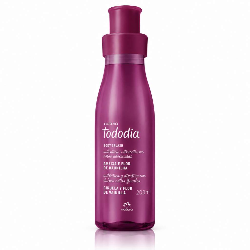 Body Splash Tododia Ameixa e Flor de Baunilha 200ml Desodorante Colônia Perfumado Feminino