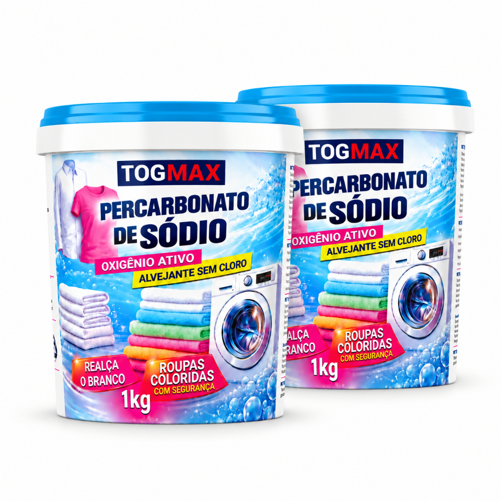 Percarbonato de Sódio Clareador Roupas Potente Tira Mancha Eficiente Rendimento Pote Togmax 1kg