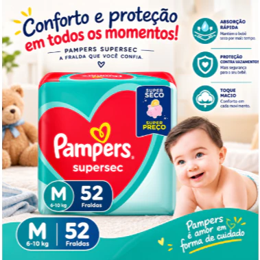 Fralda Pampers Supersec M