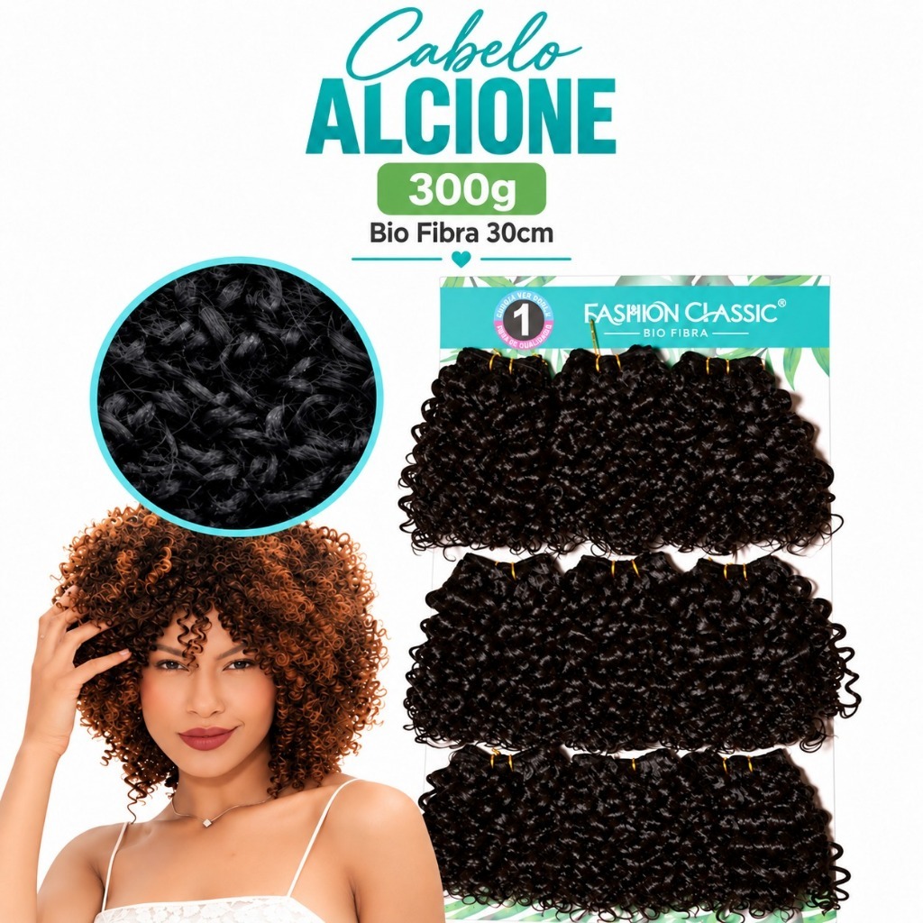 Cabelo Cacheado Fashion Classic Alcione Bio Fibra 300g