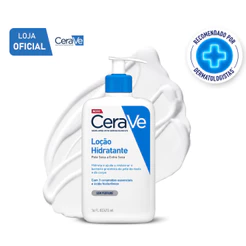CeraVe, Loção Hidratante Corporal, Textura Fluida e Ácido Hialurônico, 473ml