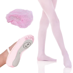Kit De Ballet - Meia+sapatilha+rede De Cabelo - Meia Calça - Roupa De Ballet