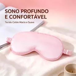 Máscara de Olho para Dormir Cetim Macio Respirável Não Aperta Confortável Viagem Escritório Casa